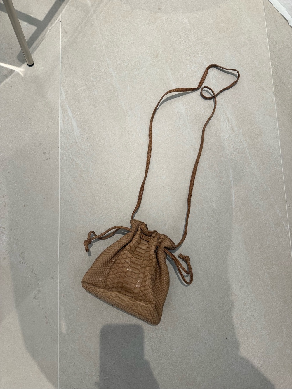 Hunting Season Mini Python Drawstring Crossbody